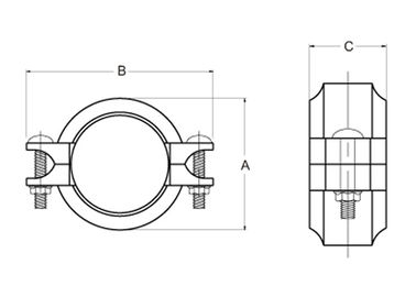 Stainless steel flexible couplings for grooved piping system 350 psi